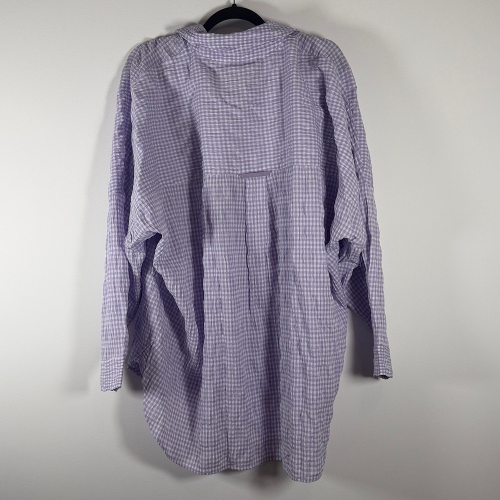 NWT Free People Intimately Cloud Ten Seersucker Pajama Shirt - Picture 6 of 7
